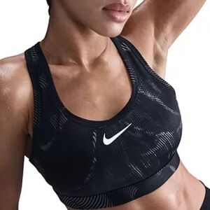 Nike Scoop-Neck Medium-Support Sports Bra Size XL Black